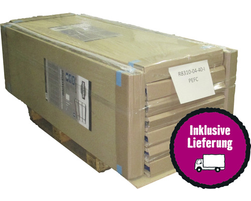 Palletstelling voor zware lasten, industriële stijl, blauw/grijs, 196x200x60 cm, 4 houten planken, draagvermogen 1000 kg, 9 stuks