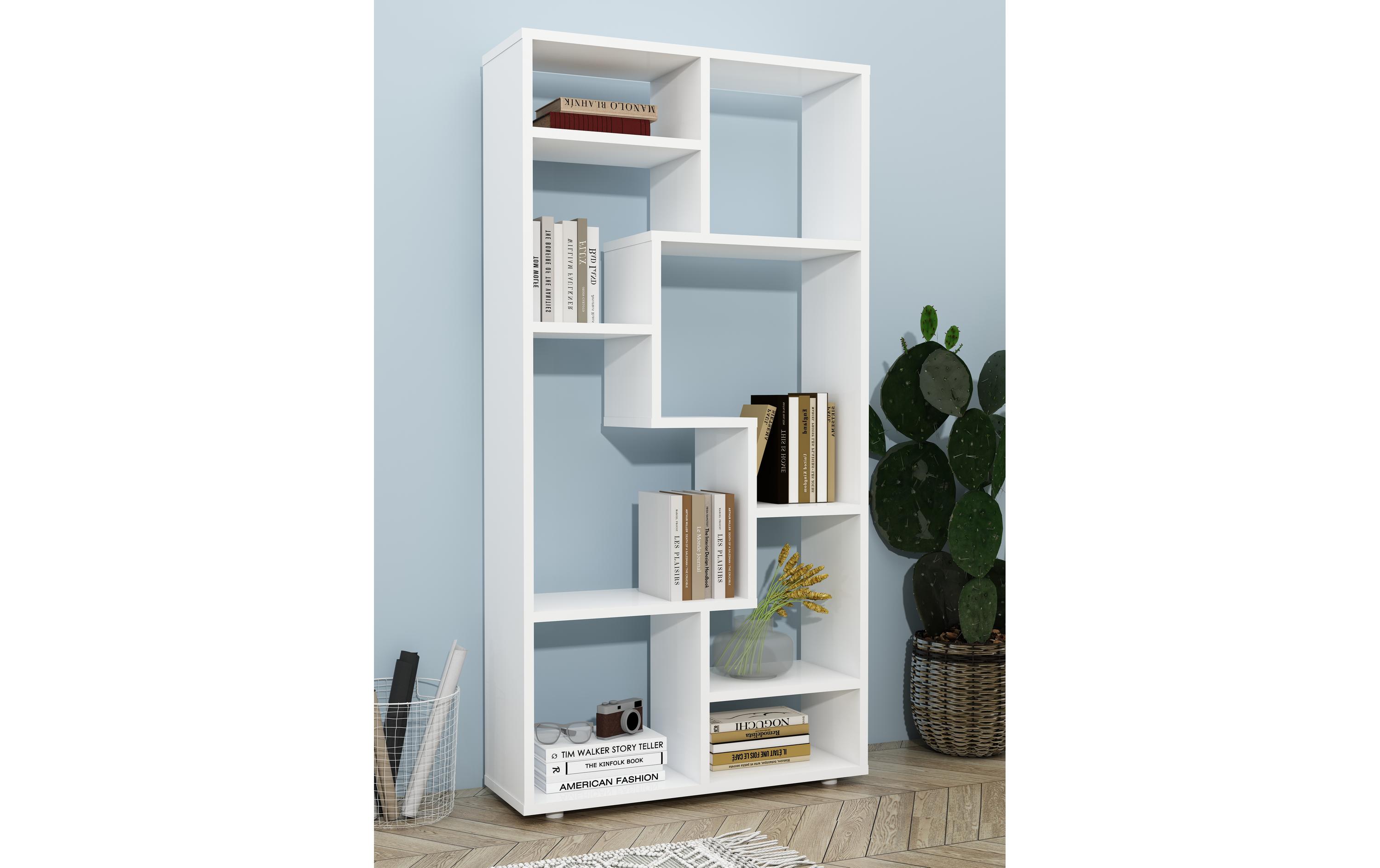 Regal Lanisa M 58 x 116 cm, WeissStylisches Standregal