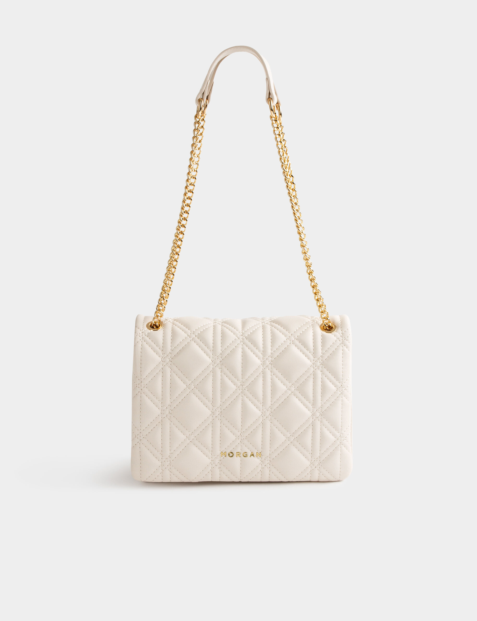 Sac pochette matelassé ivoire femme - ivoire