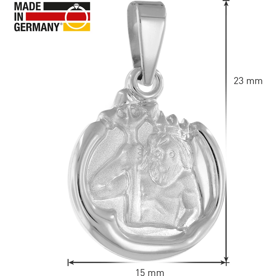 trendor Wassermann Sternzeichen mit Halskette 925 Silber Ø 15 mm silver