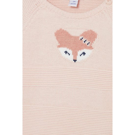 Petit Cocon Mignon Combilongue en tricot   Rose        de               P'tit bisou