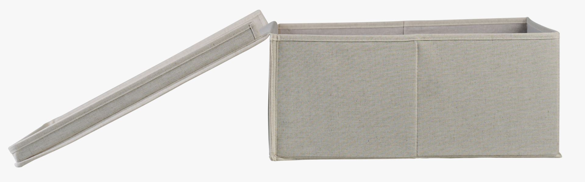 Oppbevaringsboks lys natur - 45x45x20 cm
