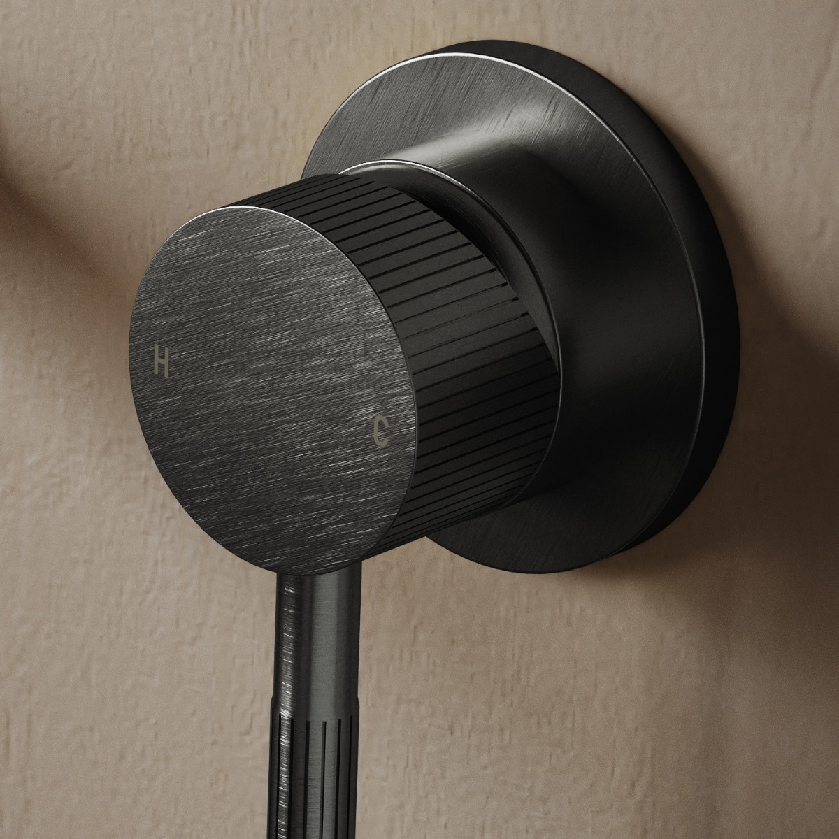 Saniclear Iron Stripes inbouw wastafelkraan verouderd ijzer - gunmetal