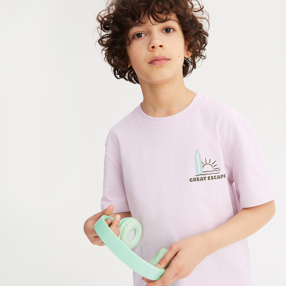 COLEÇÃO LA REDOUTE<br>Conjunto de 4 camisetas de gola redonda com estampa