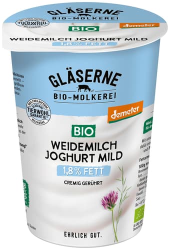 Gläserne Molkerei Bio Weidemilchjoghurt 1,8% Fett