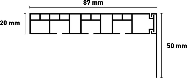 SN DECO GROUP Gardinenschiene »Vorhangschiene SH (1) mit Blende 5 cm« 3 läufig-läufig Fixmass