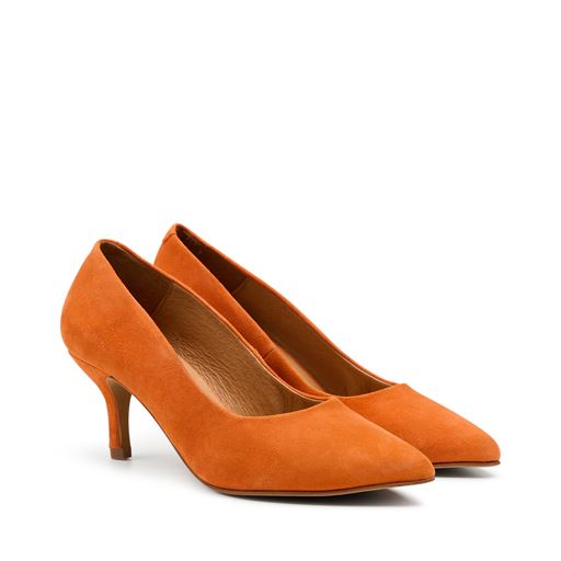 Pavement Willa Højhælede Sko, Orange Suede, 40