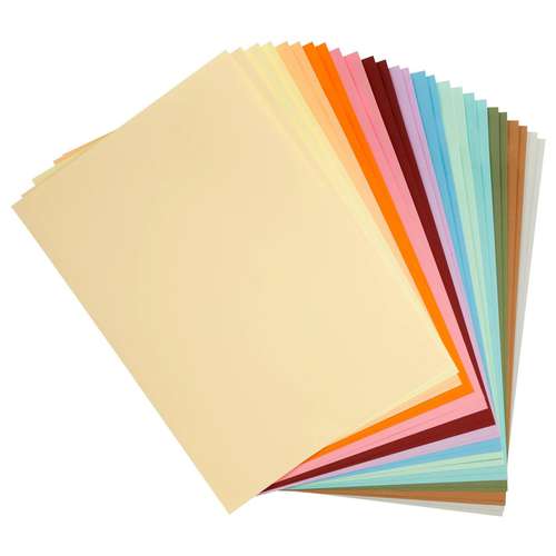 Clairefontaine MAYA farbiges Bastelpapier, 28er-Sortiment Pastell-Farbtöne