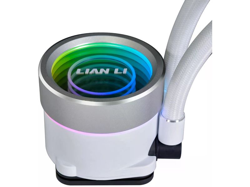 Lian Li Wasserkühlung Galahad II 240 Trinity SL-INF Weiss Wasserkühler für Intel und AMD Prozessorsockel mit leisen RGB-Lüftern