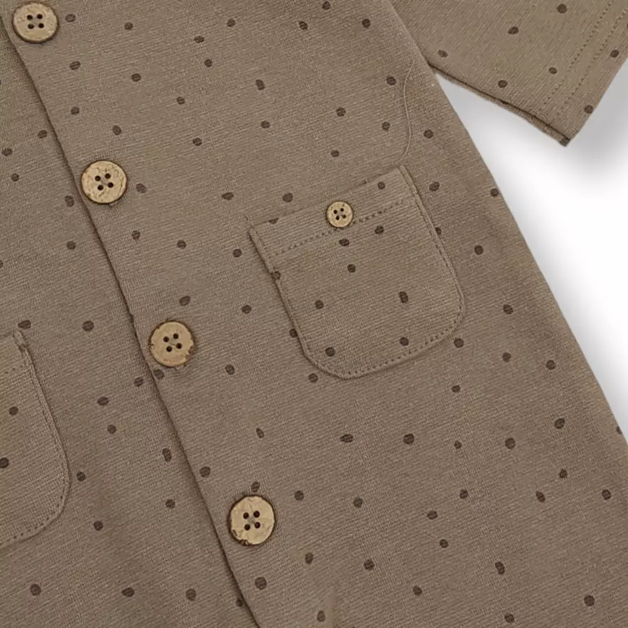 LITTLE Strampler Dream Big dots khaki