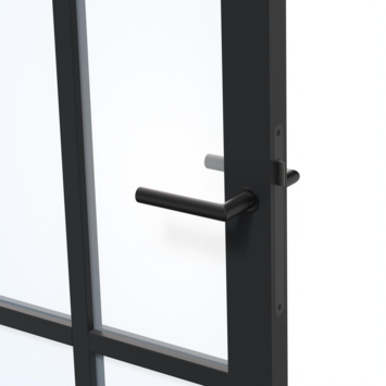 Arne & Bodil binnendeur ABE106 blank glas - diep zwart afgelakt
