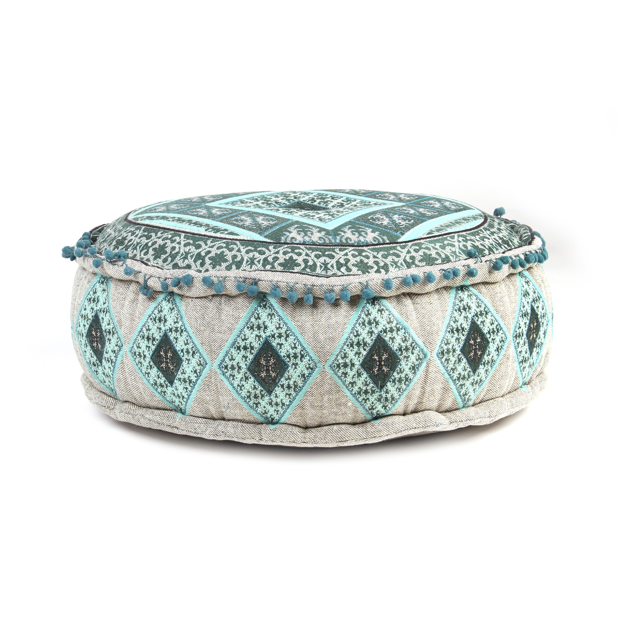 Sitzpouf 'Shila', mint, Ø 60 cm, H 20 cm von fischer's lagerhaus