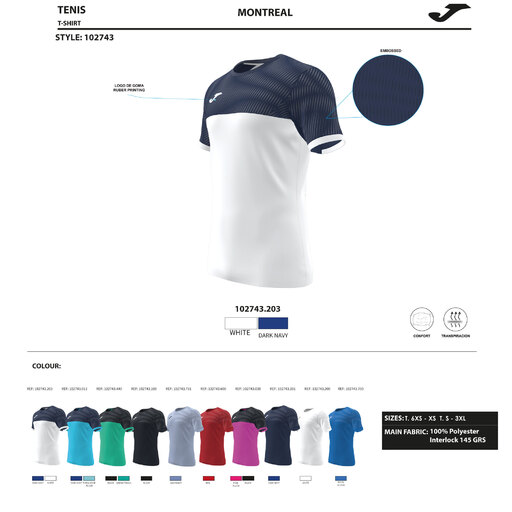 Camiseta de manga curta Joma Montreal Royal