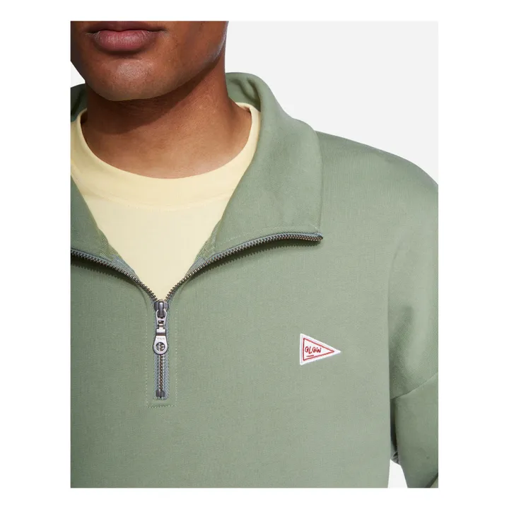 Olow Sweat Zippé Bernex Coton Bio | Sauge