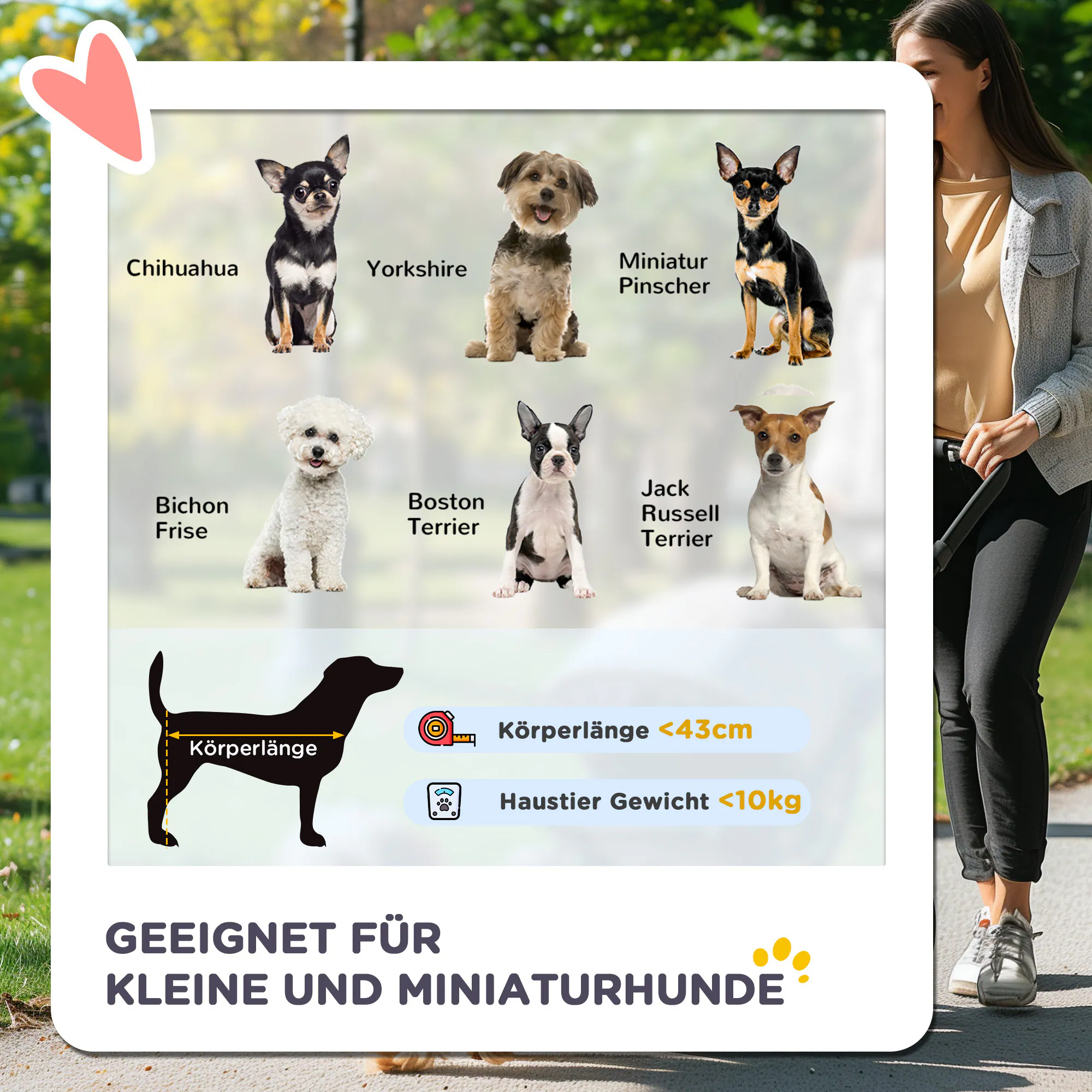 PawHut Hundebuggy mit Faltfunktion braun 76,5L x 52B x 95H cm