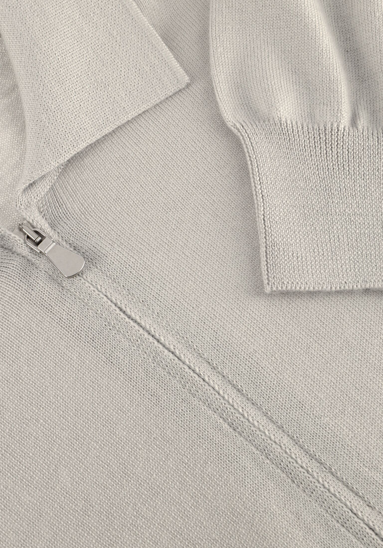 lichtgrijze gran sasso vest jacket zip