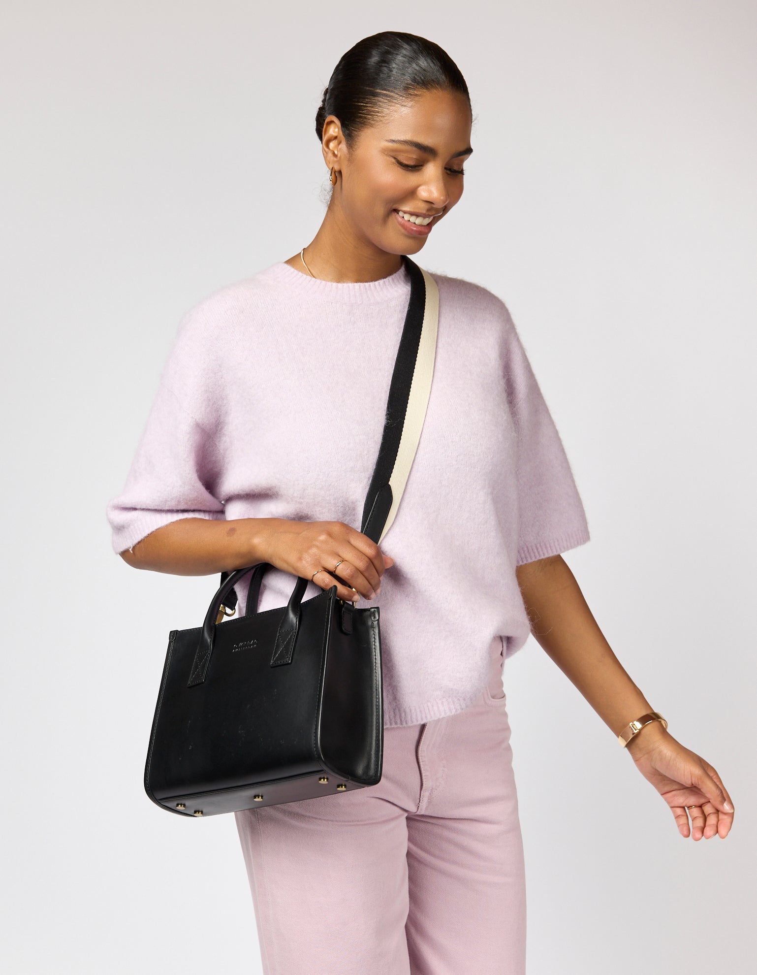 Jackie Midi - Black Classic Leather
