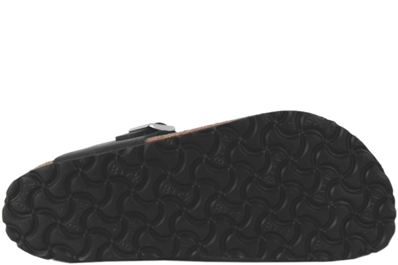 BIRKENSTOCK GIZEH SORT SLIPPERS I OLIERET SKIND