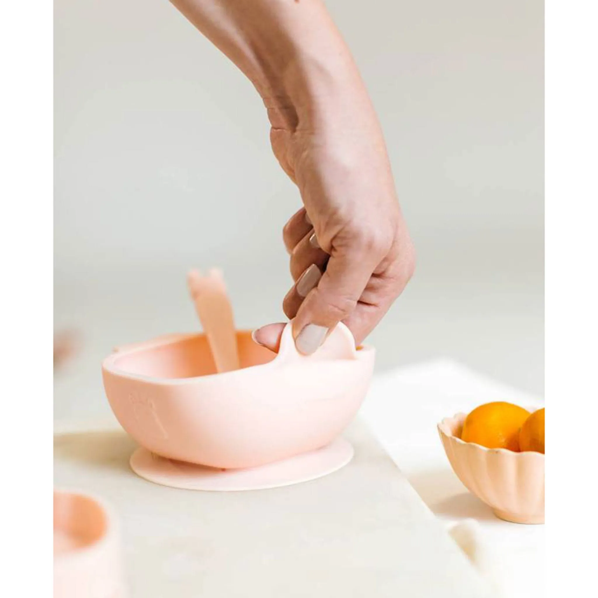 Loulou Lollipop Bol en Silicone - Rose