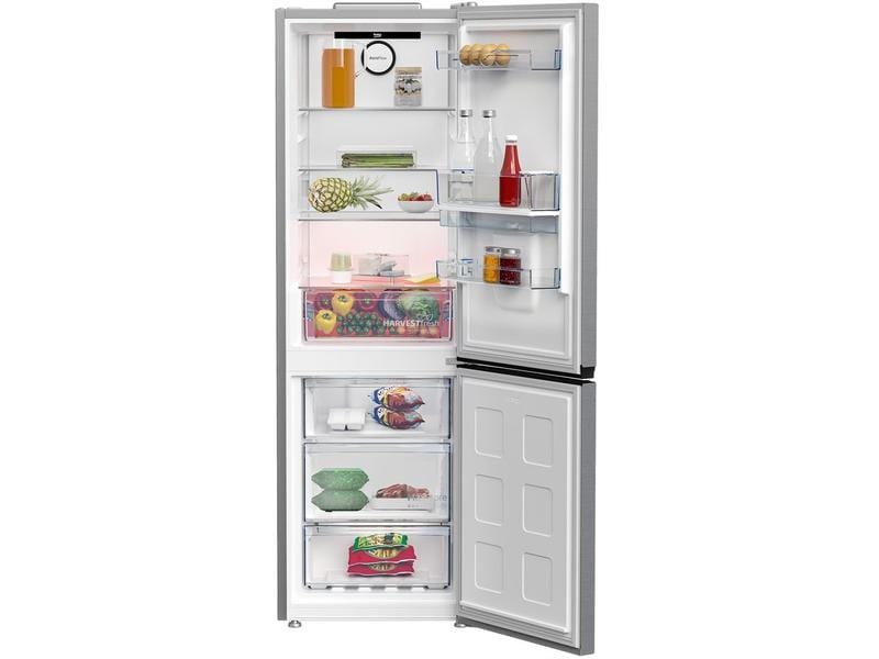 Beko Kühl-Gefrierkombination KG510 Grau, Rechts, Wechselbar Kombigerät mit Kühlschrank und Gefrierschrank
