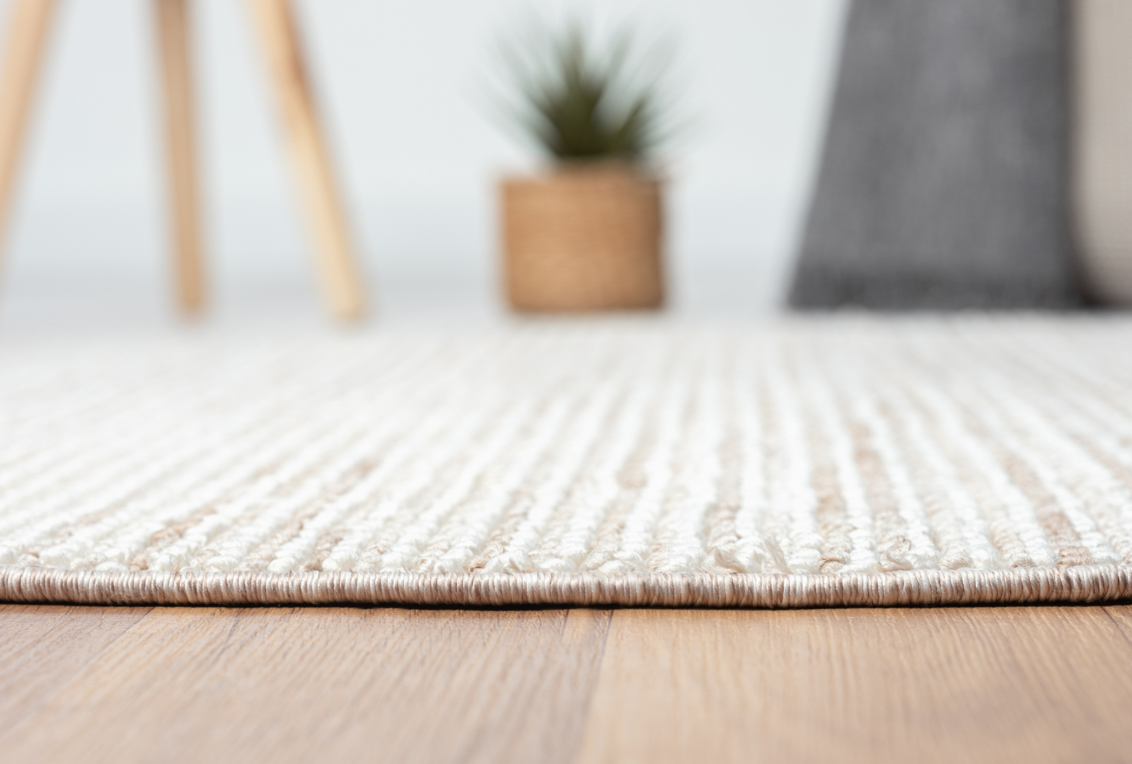 Kurzflorteppich AVA - beige - Ø 120 cm