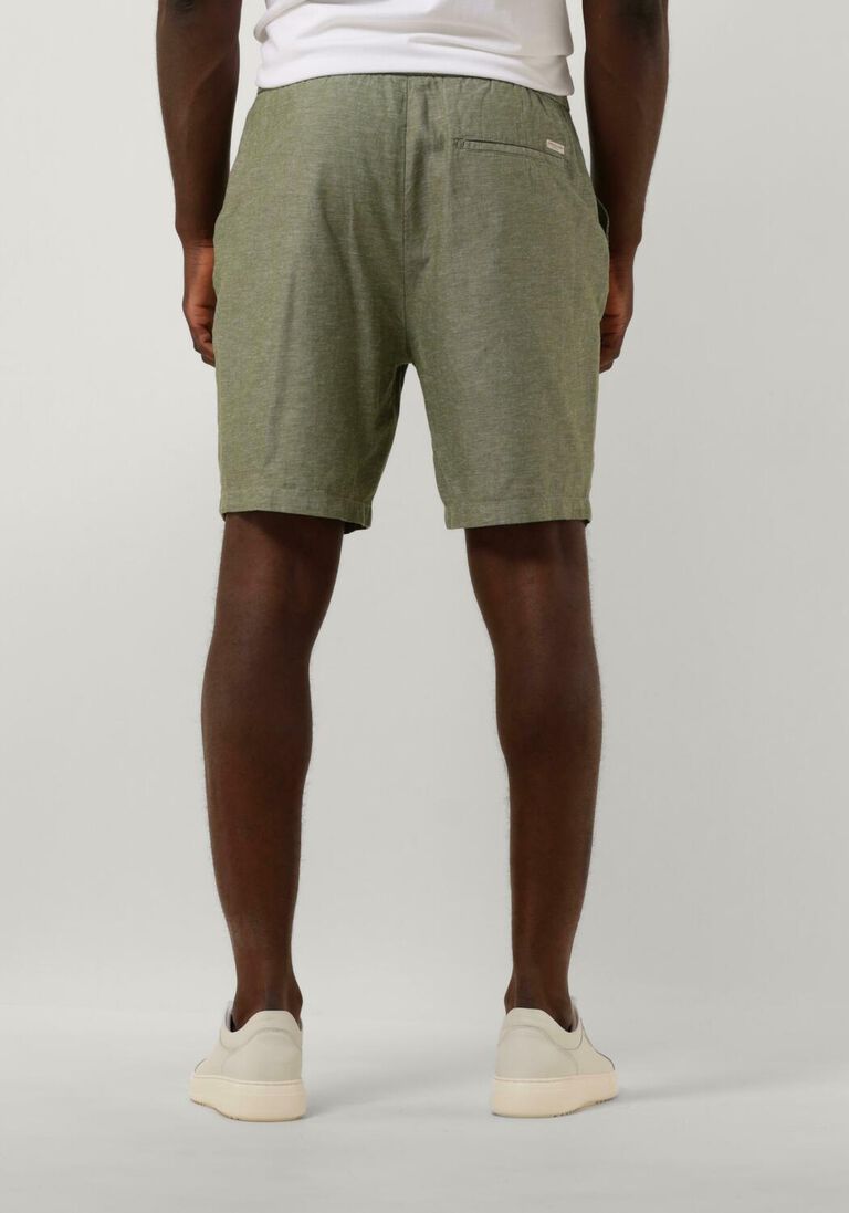 SCOTCH & SODA groene scotch & soda korte broek fave - cotton/linen twill bermuda