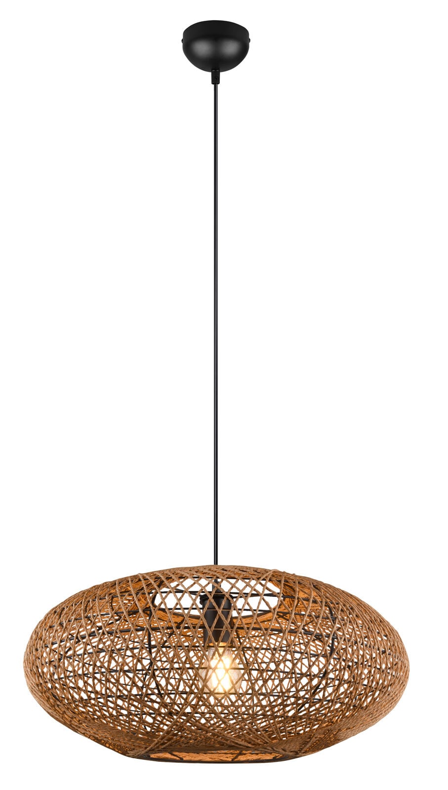 Hedda Pendelleuchte schwarz, braun, 312300136, D/H: 52/150 cm, Metall