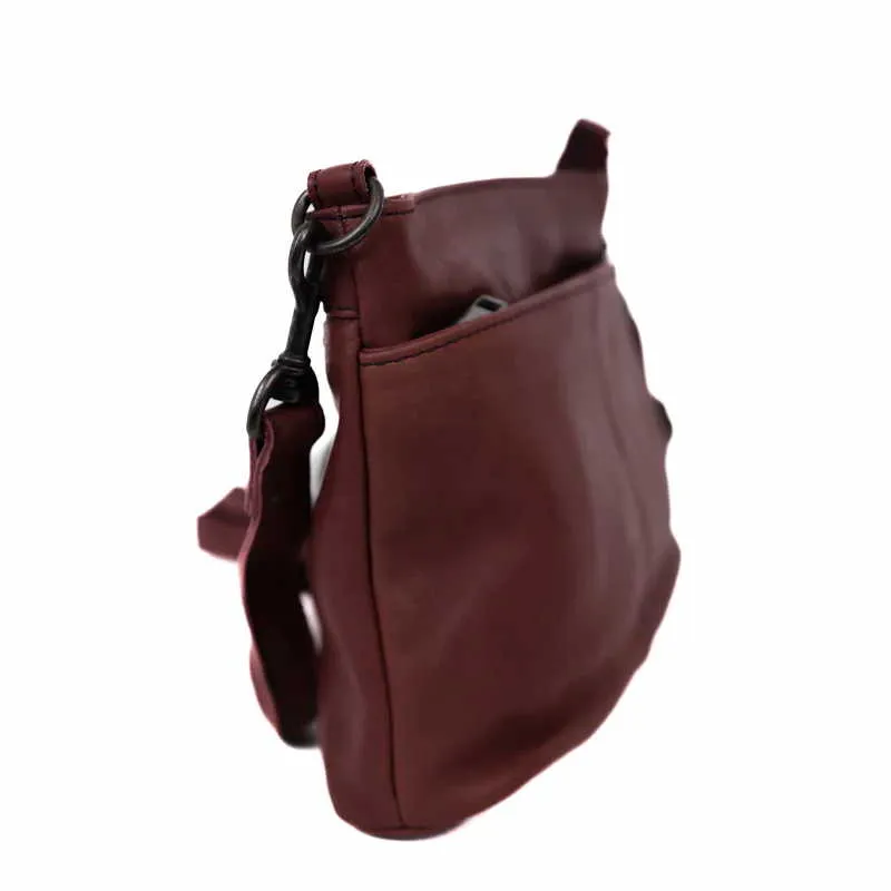 BEAR DESIGN Umhängetasche Bordeau Leder