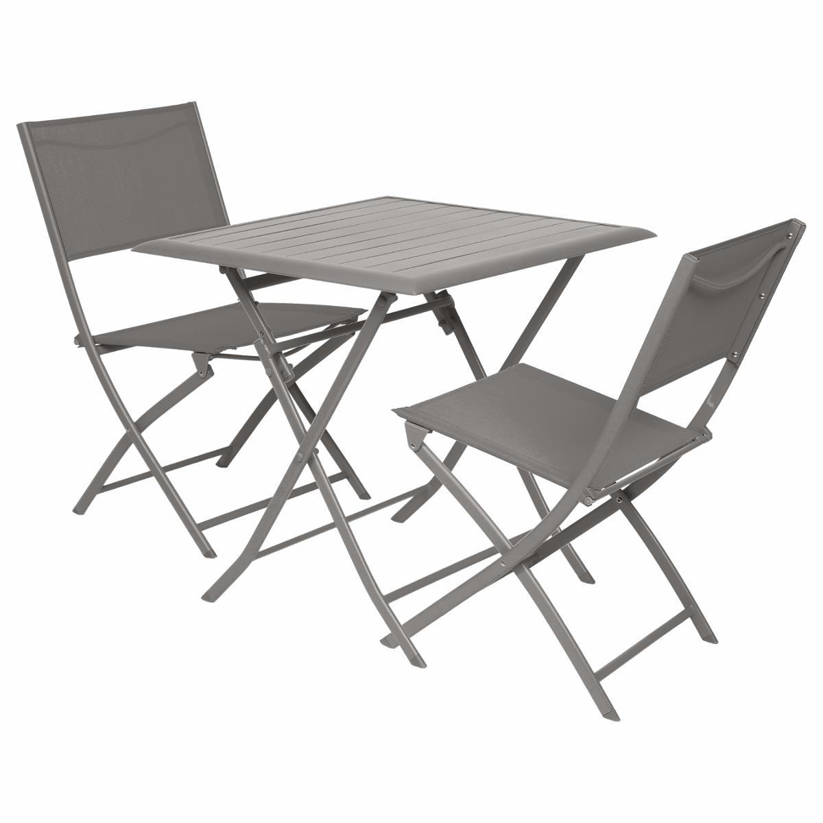 TABLE AZUA PLIANTE ALUMINIUM TONKA 2 PLACES