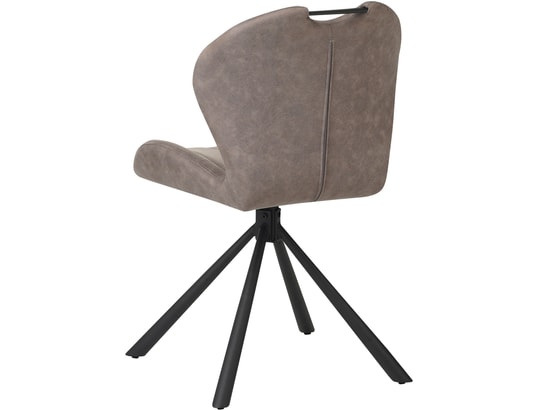 CONCEPT1 - Chaise Lot de 4C. Burton pivotante taupe