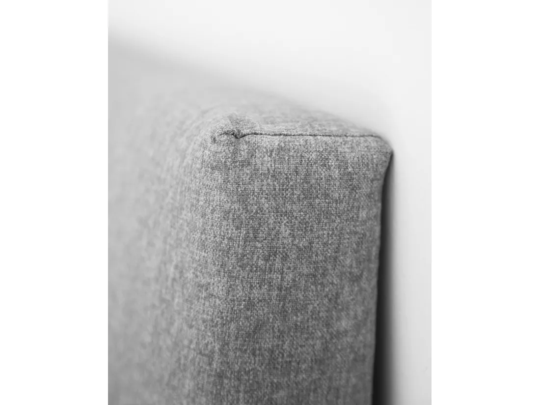 Tête de lit polyester lisse grise 200x80cm - BUDAPEST - DECOWOOD