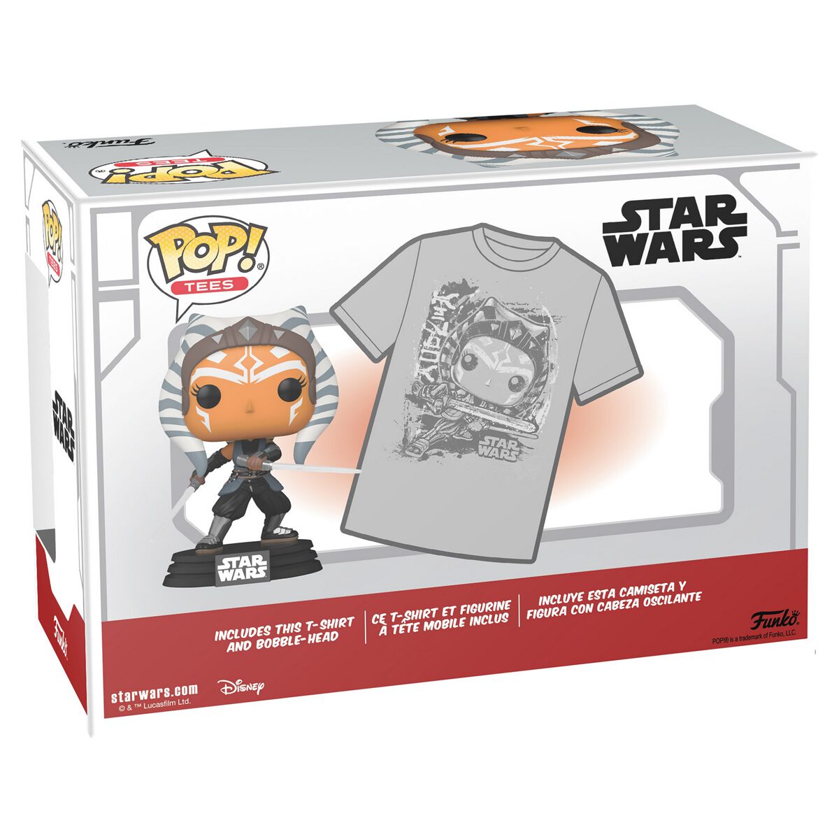 The Mandalorian - Ahsoka Tano - Pop! & T-Shirt (Brille dans le Noir) | Star Wars Funko Pop!