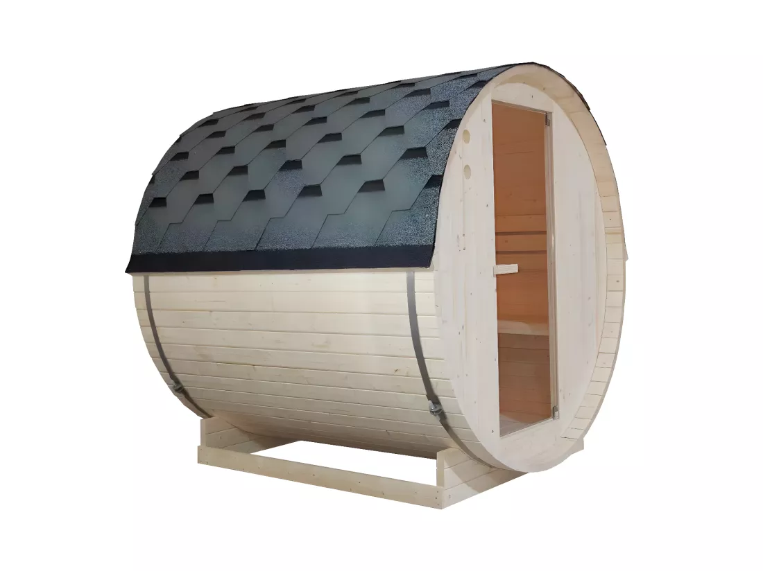 Sauna d'extérieur 4 places avec poêle 6KW - L185 x P180 x H190 cm - ISOKYRO