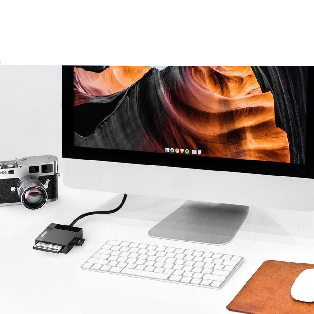4in1 USB 3.0 Card Reader SD / Micro SD Kartenlesegerät für SD & TF & MS & CF Speicherkarten mit 5 Gbit/s - Schwarz