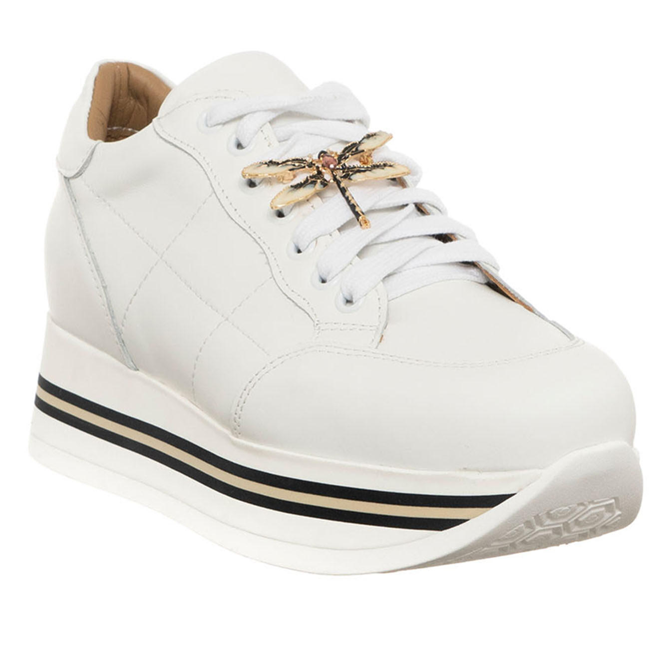 Loretta Pettinari Sneakers en Cuir Ittif blanches