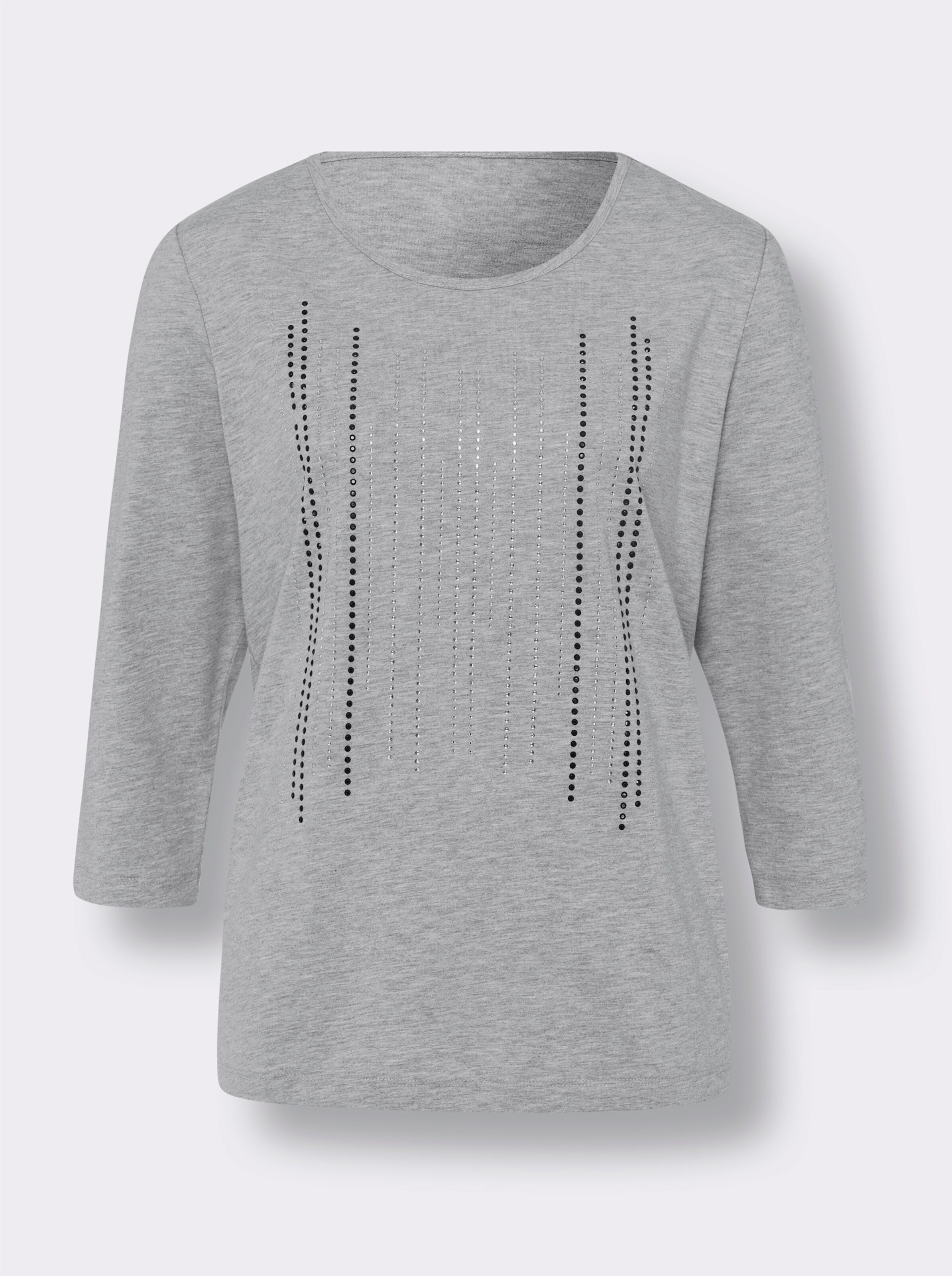 34-Arm-Shirt mit Glitzersteinchen