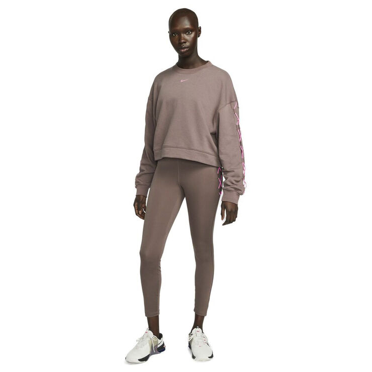 Nike Dri Fit One High Waist 7 8 Lace Up Tights Brun