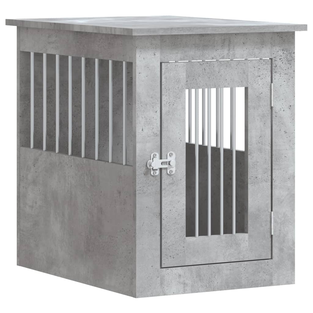 gaiola para cães vidaXL em madeira engenheirada cinza concreto 45x62x59 cm
