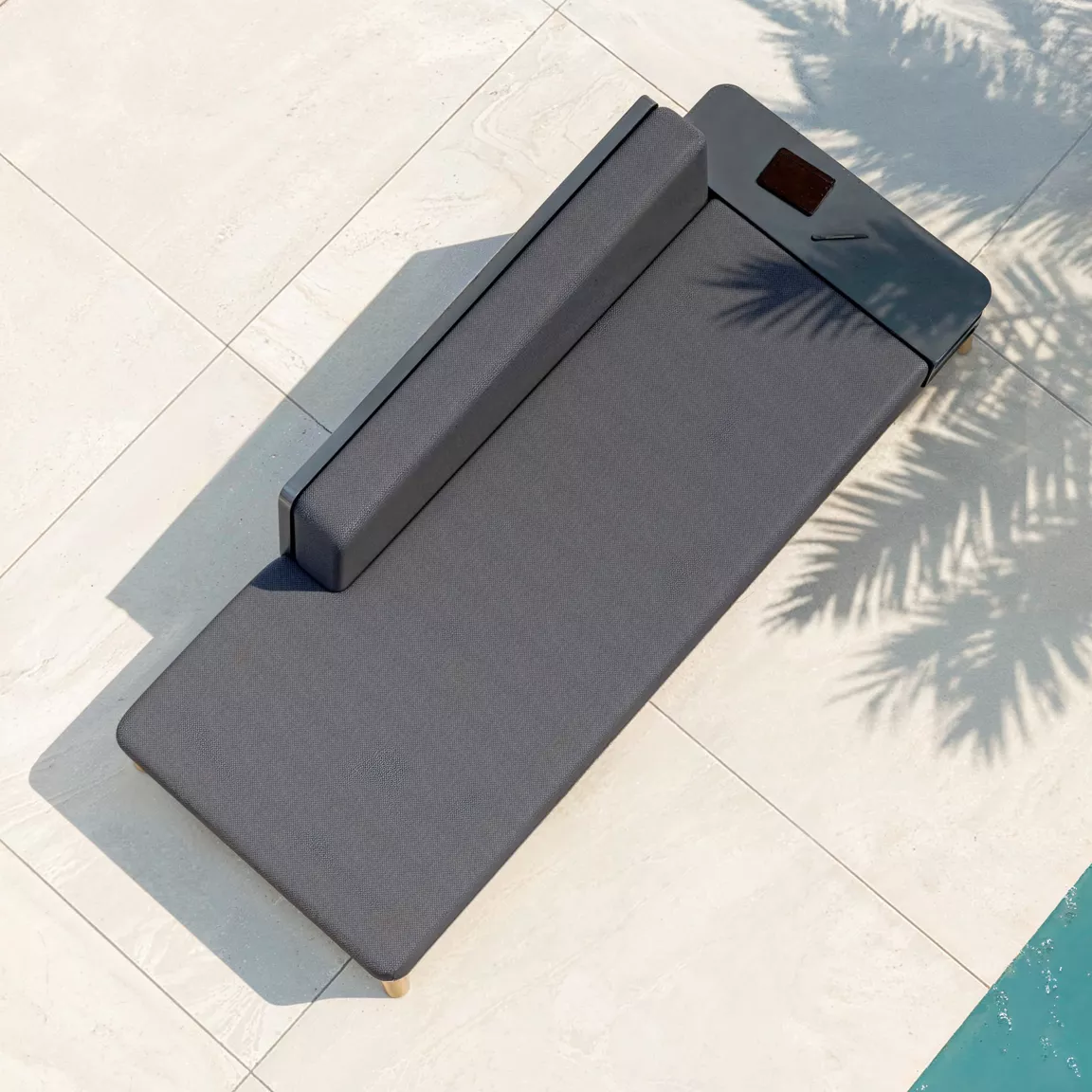 Méridienne de jardin en aluminium Monte Carlo Gris anthracite