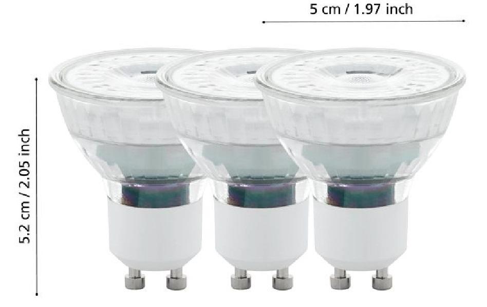Lampe 4.5 W GU10 WarmweissLED-Leuchtmittel aus klarem Glas