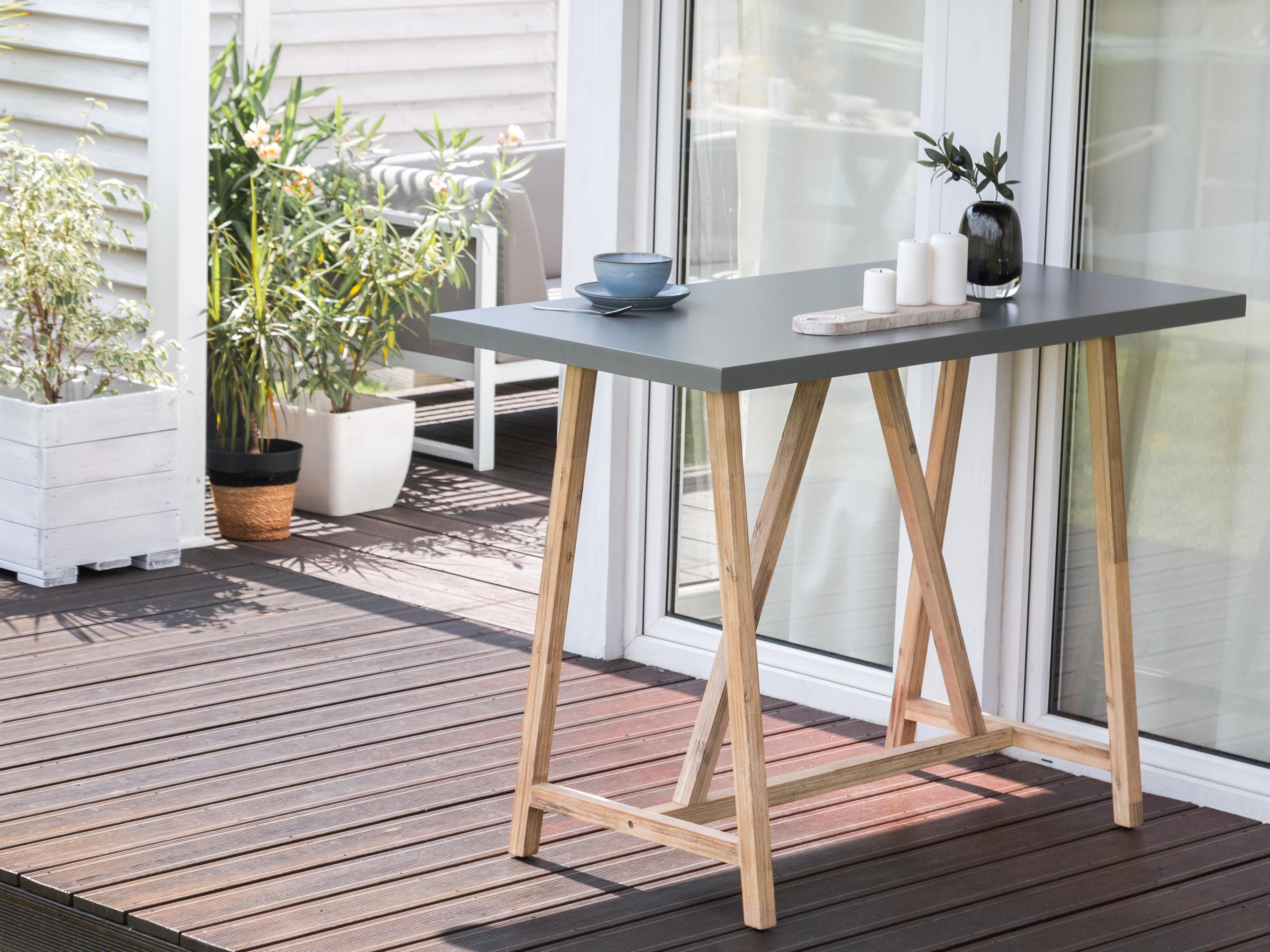 Tuin bartafel TALAMONE 140 cm 70 cm Grijs