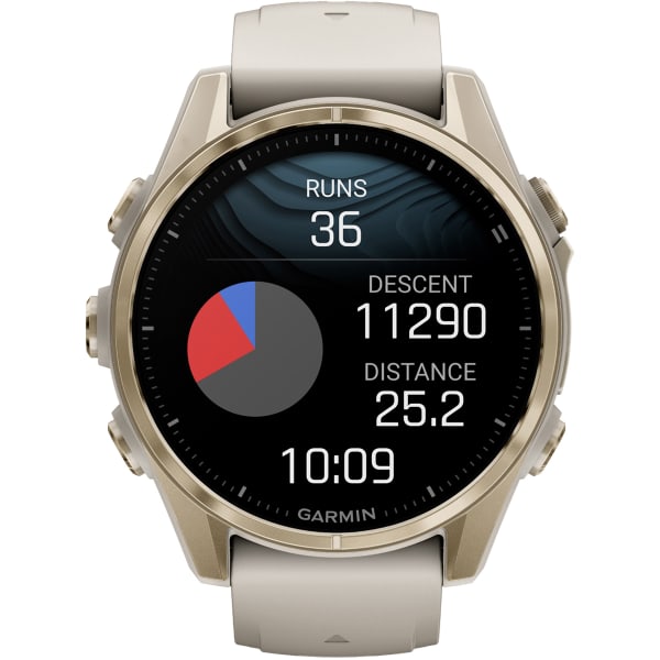 Montre cardio GPS GARMIN FENIX 8 AMOLED 43MM SAPPHIRE TITANE SOFT GOLD