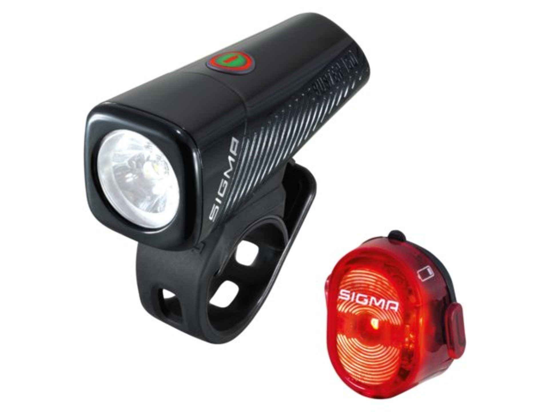 Sigma Sport Buster 150  met Siliconen Mount en Nugget Verlichtingsset Zwart