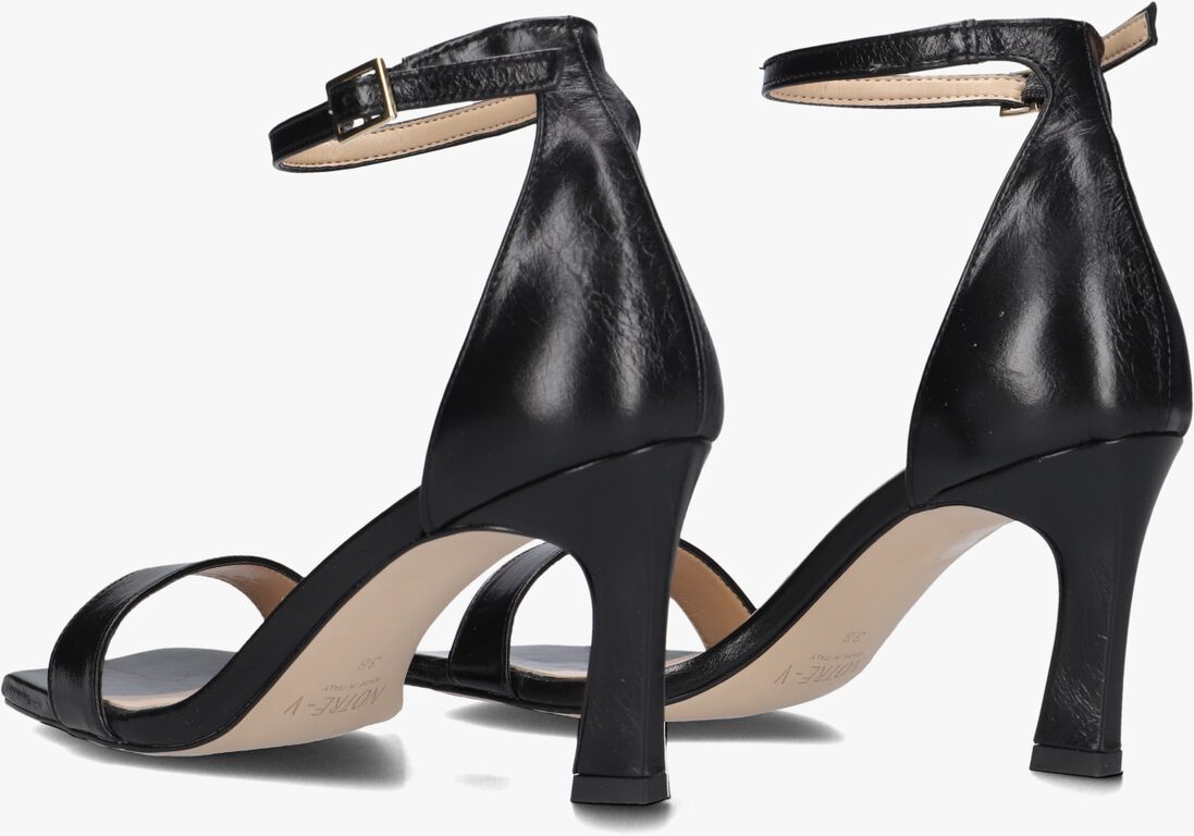 zwarte notre-v sandalen met hak 86605