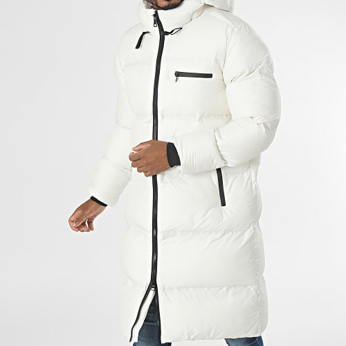 Doudoune Capuche Longue Blanc