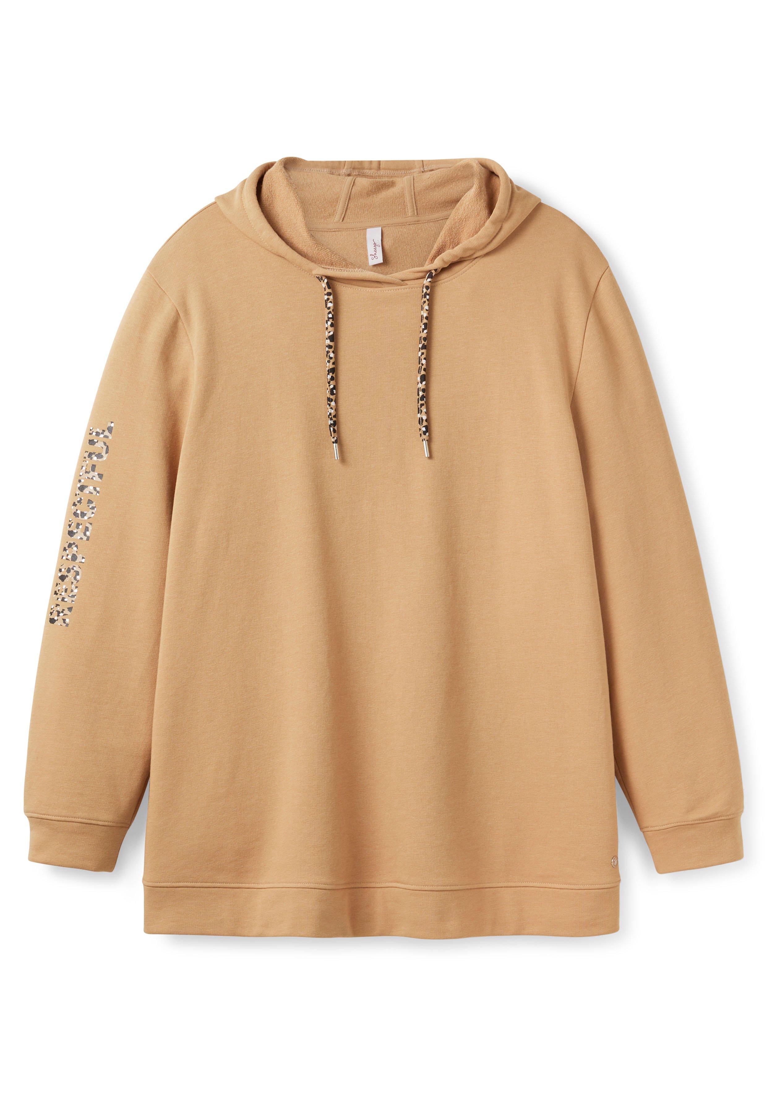 Kapuzensweatshirt mit Details im Animalmuster