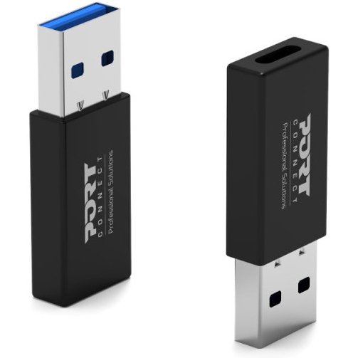 Port Designs 900154 changeur de genre de câble USB-A USB-C Noir