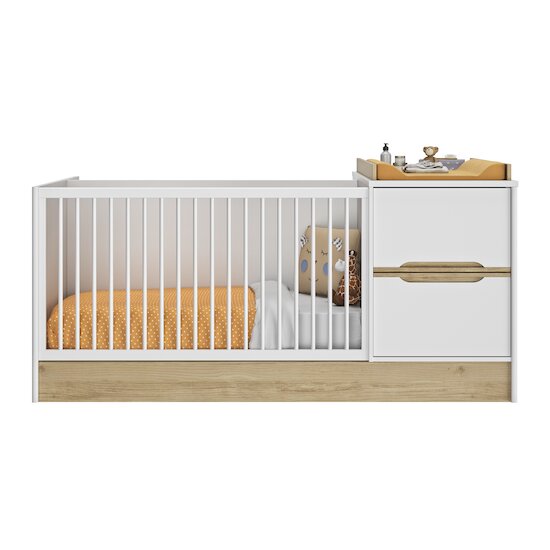 Céleste Lit compact évolutif 70x140 cm   Blanc        de               Galipette