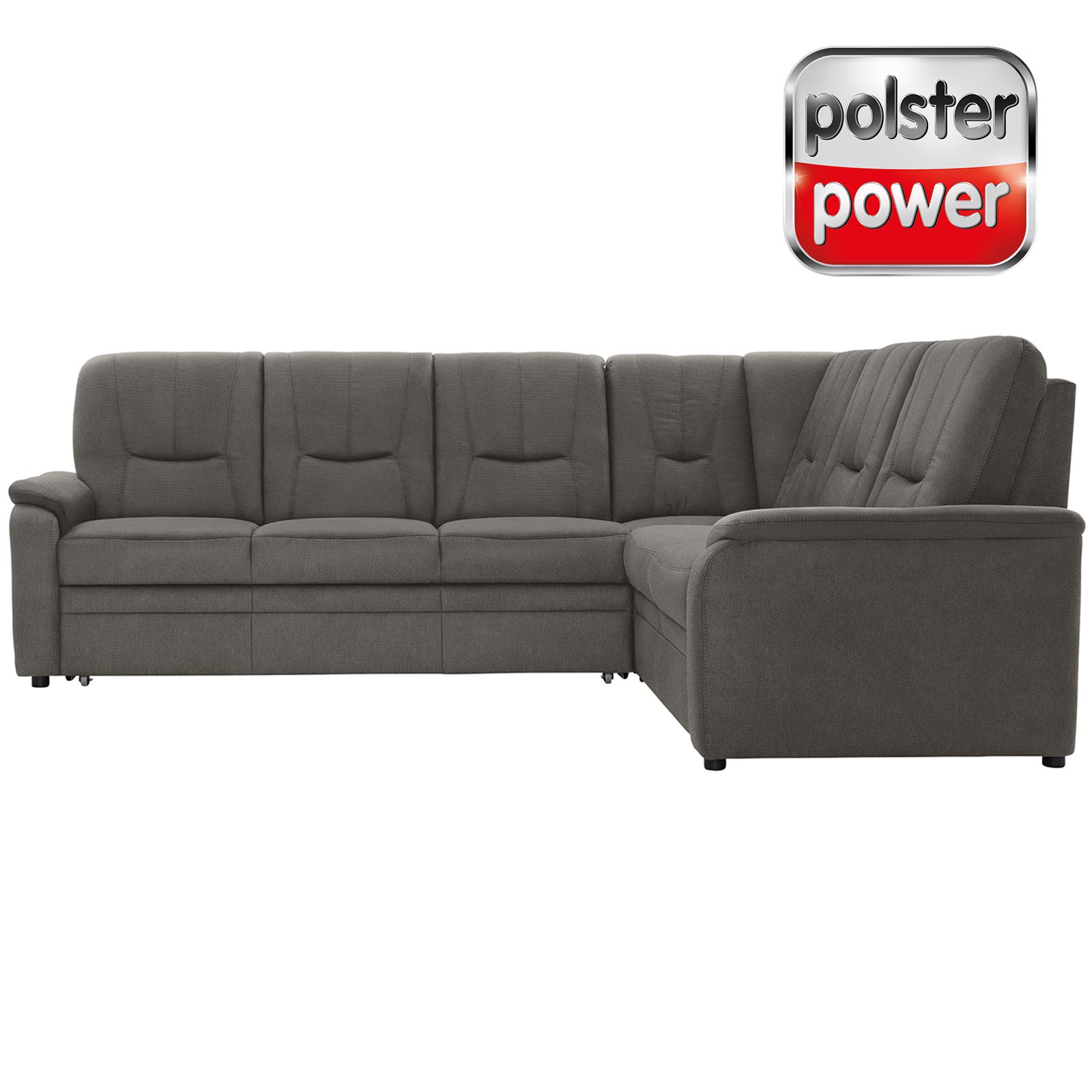 polsterpower Ecksofa - Belle grey - Basismodell - rechts