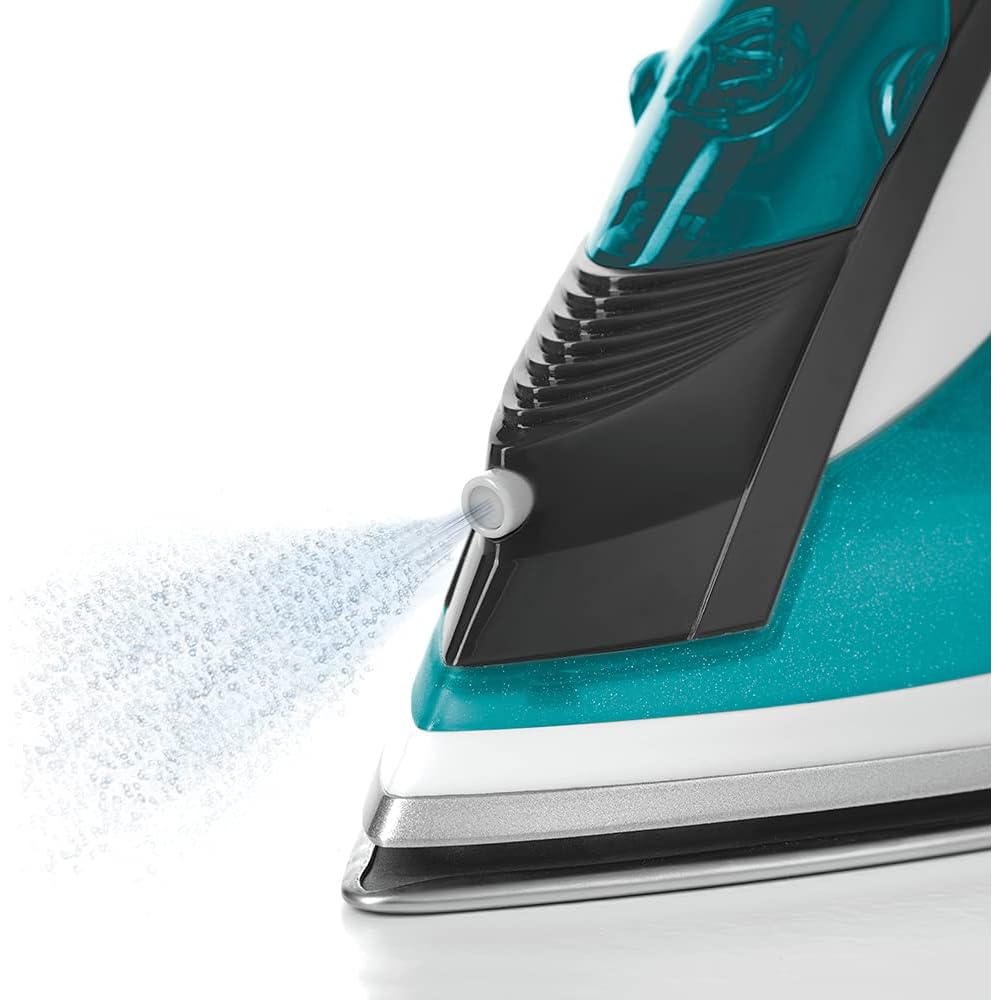Polti Vaporella Quick&Comfort QC120, Fer à Vapeur avec Semelle en Acier Inoxydable, Poignée Soft Touch, Puissance 2200 W, Réservoir de 300 ml, Jet de Vapeur de 180 g, Bleu Clair et Noir : Cuisine et Maison